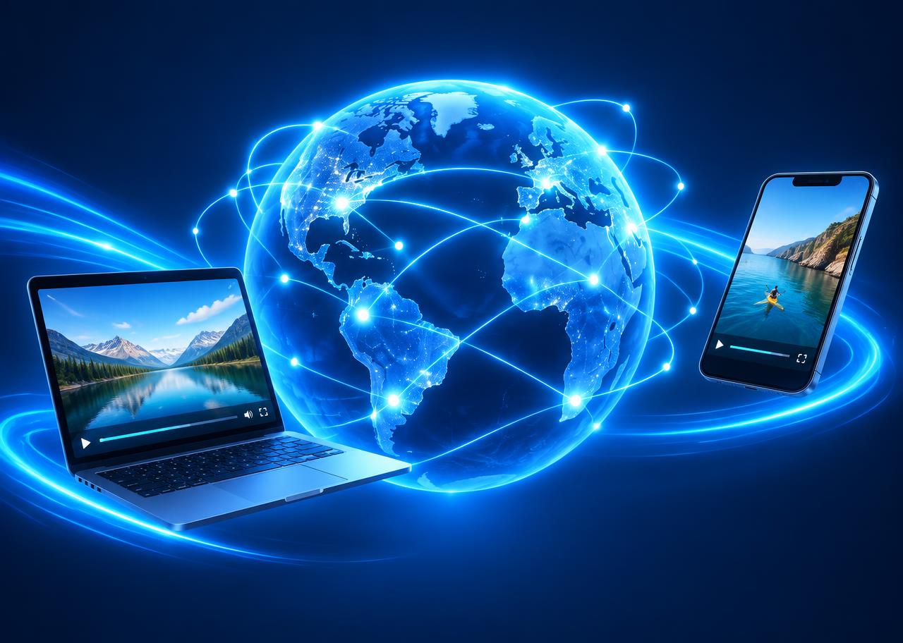 QuickQ 全球加速网络示意图